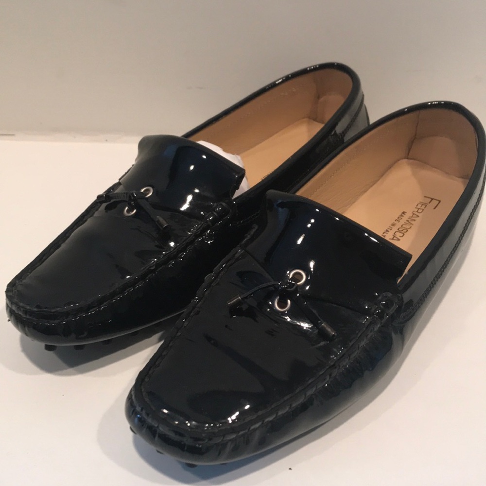 Fieramosca & co black patent moccasins